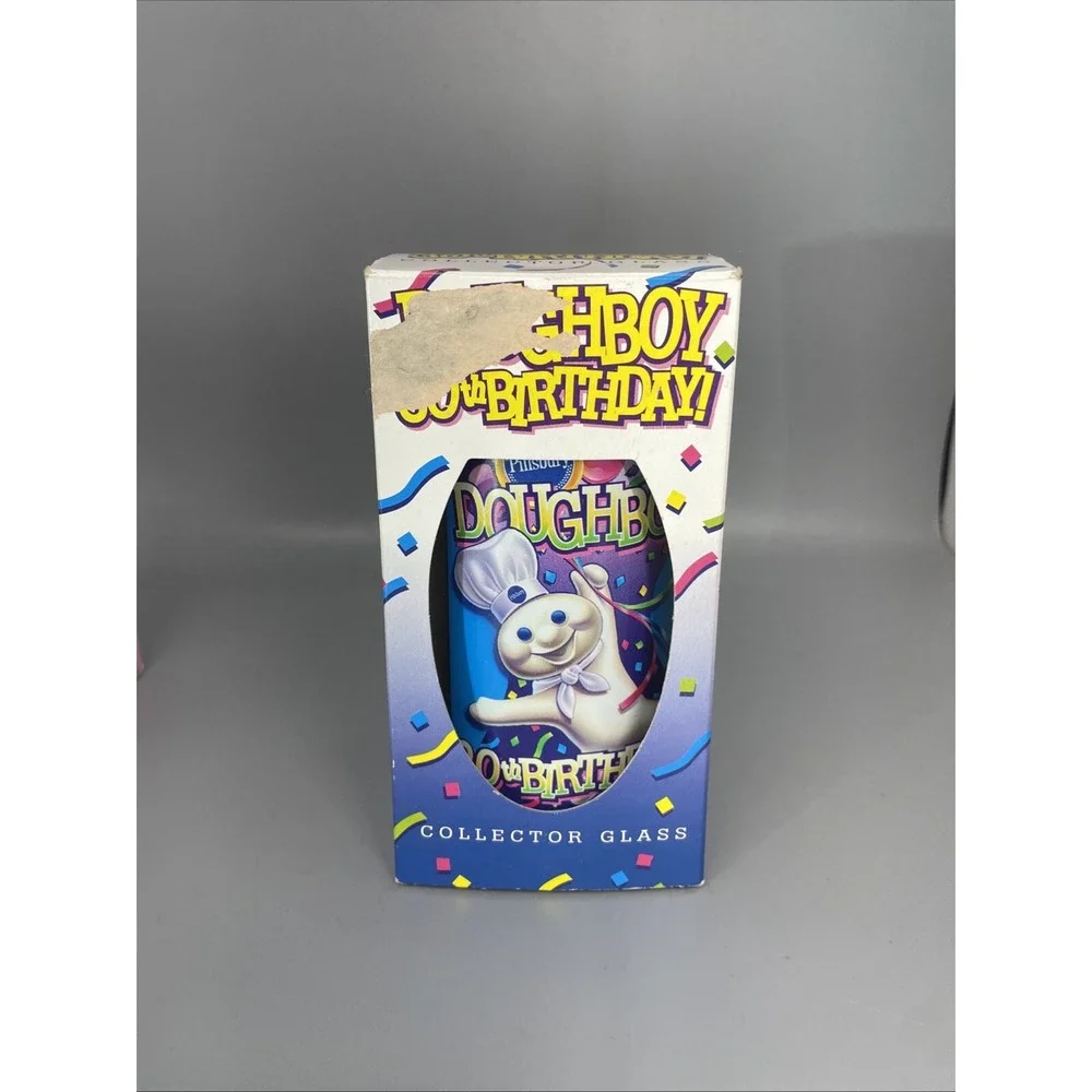 Pillsbury Doughboy 1995 Collector Plastic Glass 30th Anniversary/Birthday NIB